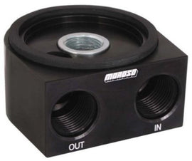Moroso Universal Oil Filter Adapter - Sandwich - Oil Cooler - 13/16in-16 Thread & 2-5/8in O-Ring