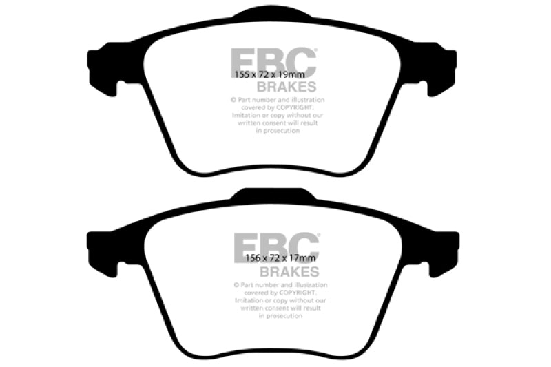 EBC 08-10 Volvo S60 2.5 Turbo T5 Redstuff Front Brake Pads