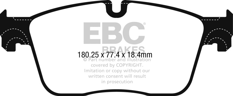 EBC 2017+ Juguar F-Pace Ultimax2 Front Brake Pads (Use w/ 13.8in Rotors)