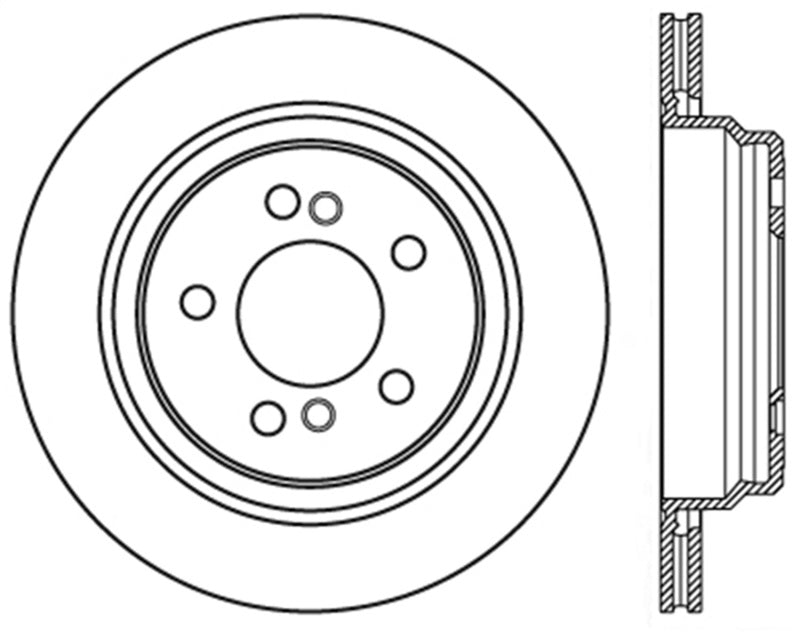 StopTech 01-07 BMW M3 (E46) / 00-04 M5 (E39) Drilled Right Rear Rotor