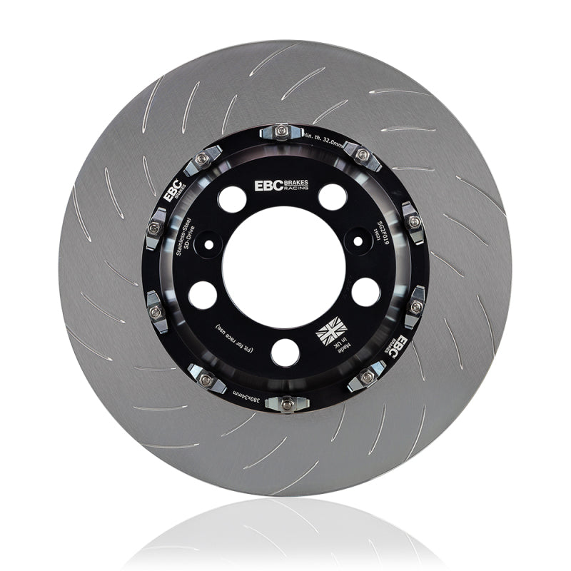 EBC Racing 2013+ Porsche 911 (991/992 w/Cast Iron Disc) 3.8TT 2 Piece SG Racing Front Rotors