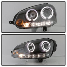 Load image into Gallery viewer, Spyder Volkswagen GTI 06-09/Jetta 06-09 Halogen Model Only - LED Halo DRL Black PRO-YD-VG06-HL-BK