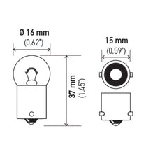 Load image into Gallery viewer, Hella Bulb 67 12V 8W 4CP BA15s G6