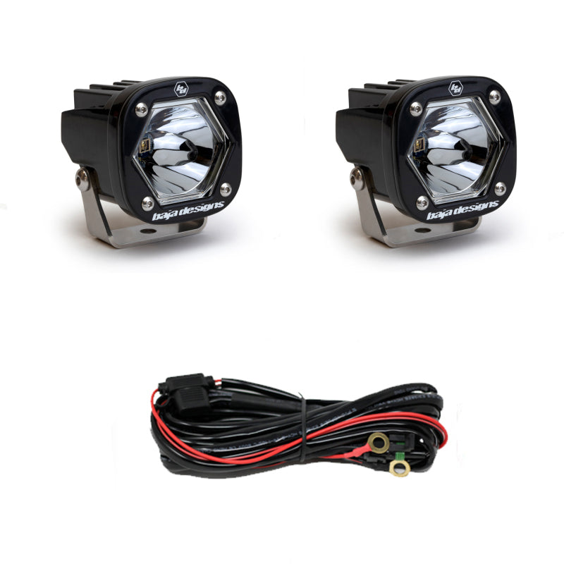 Baja Designs S1 Spot Laser LED Light w/ Mounting Bracket Pair