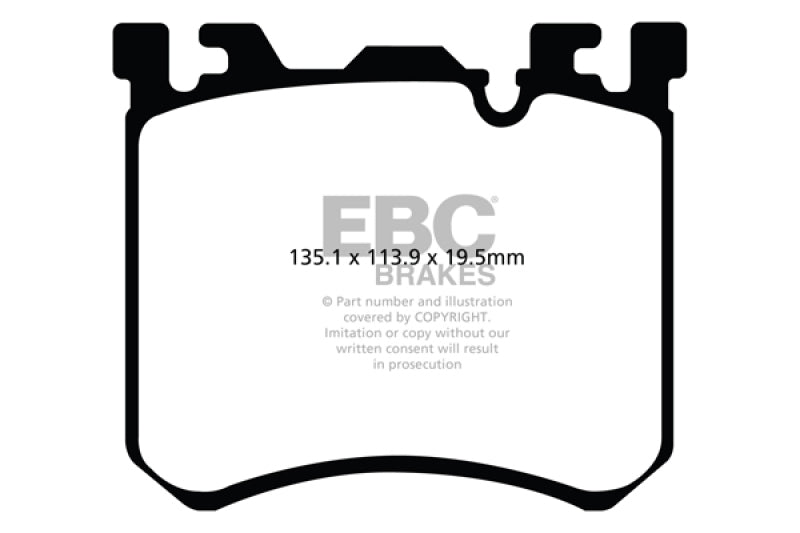 EBC 10+ BMW X5M 4.4 Twin Turbo Yellowstuff Front Brake Pads