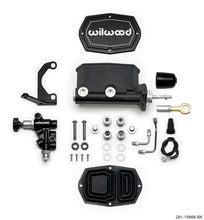 Load image into Gallery viewer, Wilwood Compact Tandem M/C - 1.12in Bore w/RH Bracket and Valve (Mustang Pushrod) - Black