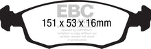 Load image into Gallery viewer, EBC 11+ Fiat 500 1.4 (ATE Calipers) Ultimax2 Front Brake Pads