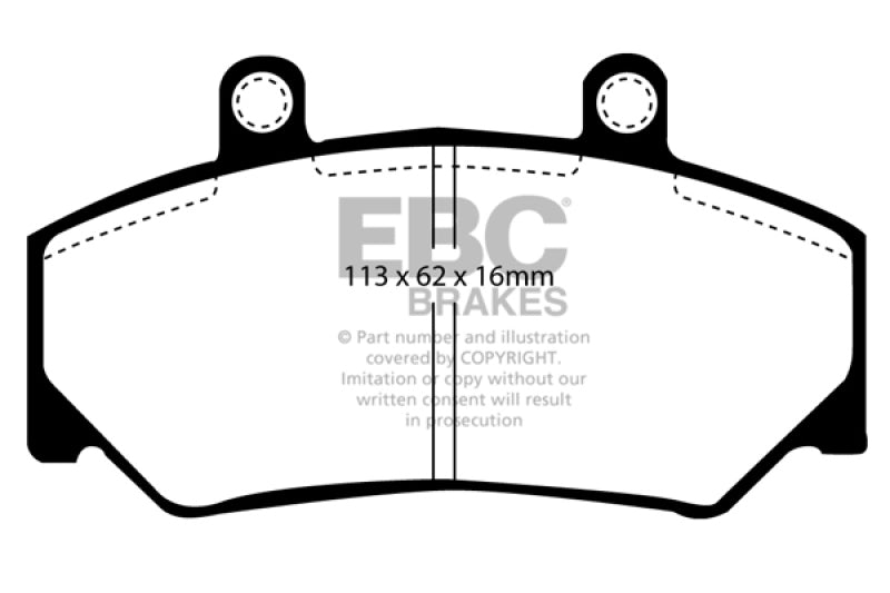 EBC 85-93 Volvo 740 2.1 (Bendix) Ultimax2 Front Brake Pads