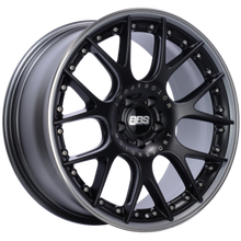 Load image into Gallery viewer, BBS CH-RII 22x9.5 5x112 ET30 Satin Black Center Platinum Lip SS Rim Protector Wheel - 82mm PFS Req.