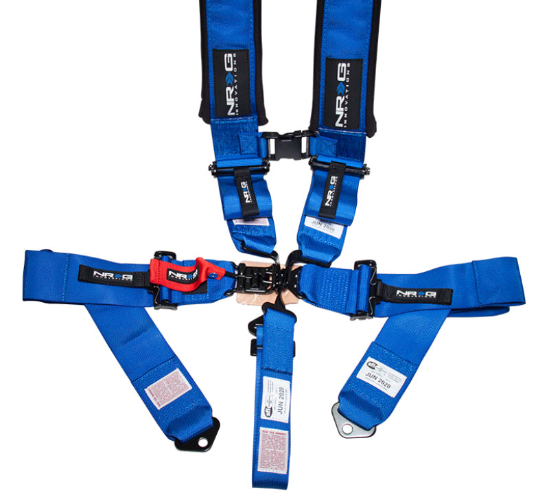 NRG SFI 16.1 5PT 3in. Seat Belt Harness / Latch Link - Blue