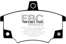 Load image into Gallery viewer, EBC 83 Fiat 124 Spider 2 Greenstuff Front Brake Pads