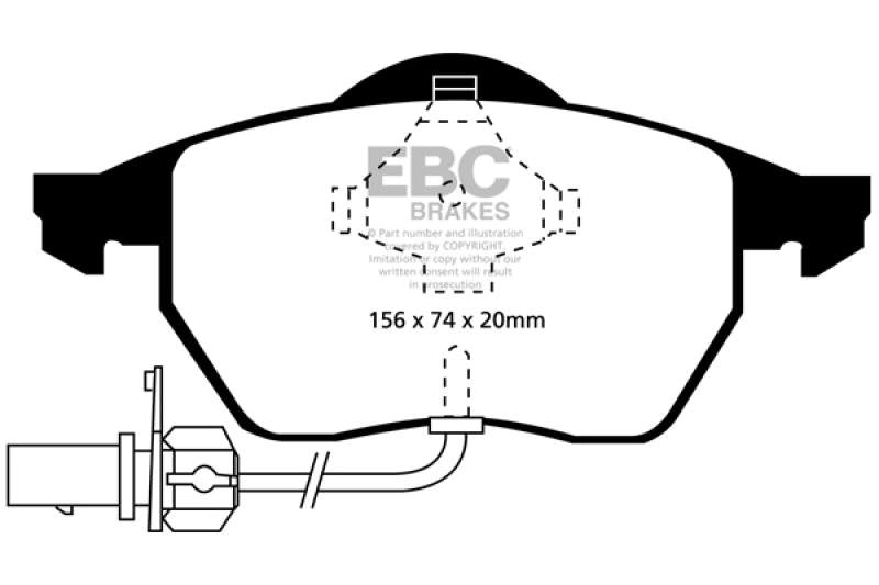 EBC 00-01 Volkswagen Passat 1.8 Turbo Greenstuff Front Brake Pads