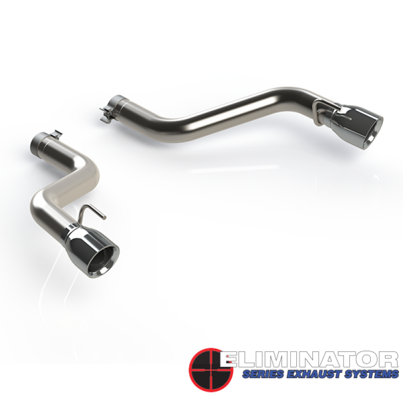 QTP 16-18 Chevrolet Camaro SS 6.2L 304SS Eliminator Muffler Delete Axle Back Exhaust w/4.5in Tips