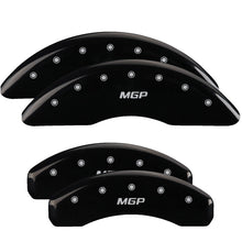 Load image into Gallery viewer, MGP 4 Caliper Covers Engraved Front &amp; Rear MGP Black finish silver ch