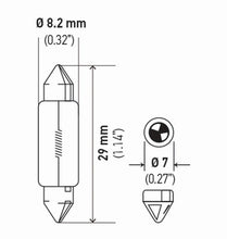 Load image into Gallery viewer, Hella Bulb 3021 12V 3W Sv78 T25 8X29Mm Sb