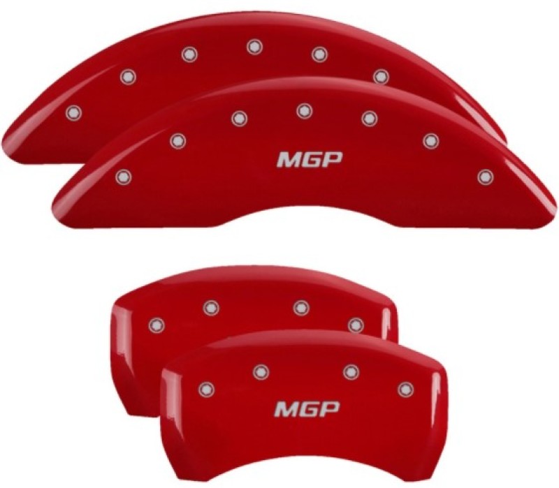 MGP 4 Caliper Covers Engraved Front & Rear MGP Red Finish Silver Char 2019 Mercedes-Benz GLE43 AMG