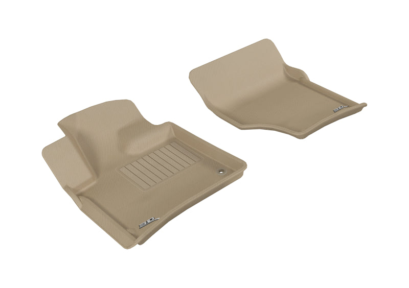 3D MAXpider 2007-2015 Audi Q7 Kagu 1st Row Floormat - Tan