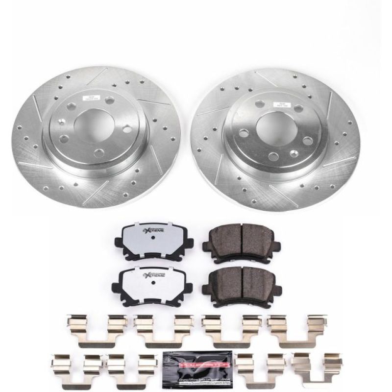 Power Stop 05-09 Audi A4 Rear Z26 Street Warrior Brake Kit