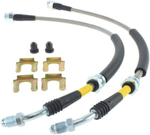 Load image into Gallery viewer, StopTech 07-09 Mazdaspeed3 / 04-07 Mazda 3 Stainless Steel Front Brake Lines