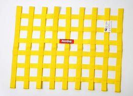 RaceQuip Yellow 18in H x 24W SFI Ribbon Window Net