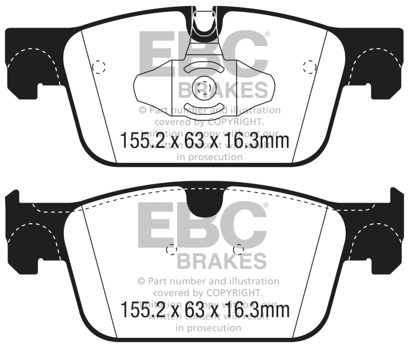 EBC 2017+ Volvo S90 2.0L Turbo Redstuff Front Brake Pads