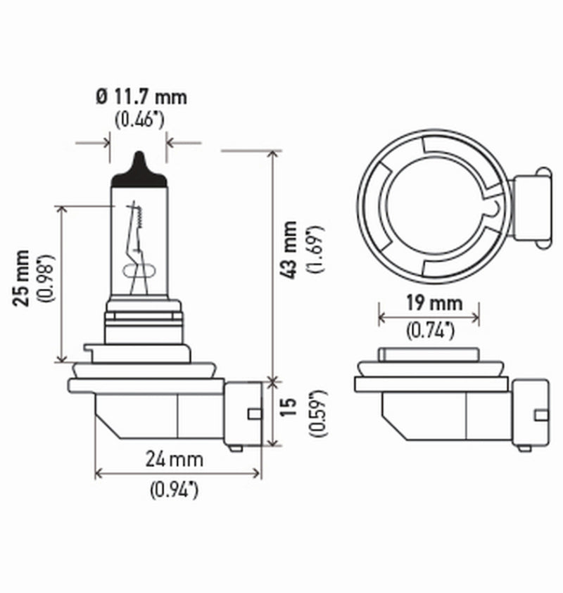 Hella Bulb H8 12V 35W Pgj191 T4 Sb