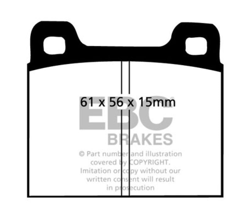 EBC 64-69 Porsche 911 2.0 (M Caliper) (Solid front rotor) Bluestuff Front Brake Pads