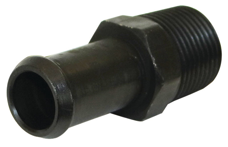 Moroso Air/Oil Separator Fuel Line Fitting - 3/8in to 1/2in Hose - Straight - Black - Single