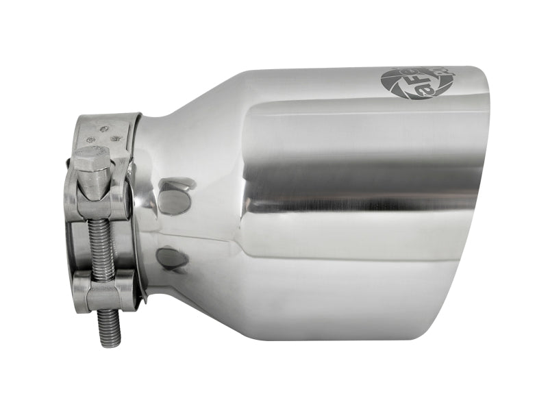 aFe MACH Force-Xp 304 SS Clamp-On Exhaust Tip 2.5in. Inlet / 4in. Outlet / 6in. L - Polished